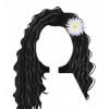 Black Flower Goddess Hair