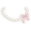 Pearl Necklace w/ Pink Bow