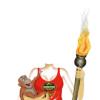 Female Survivor with Torch and Monkey