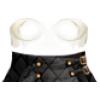 Belted Black and White Corset