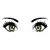 Light Green Eyes w/ Black Brows