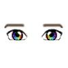 Rainbow Male Eyes w/ Brows