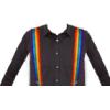 Button up with Rainbow Suspenders