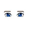 Deep Blue Male Eyes w/ Brows