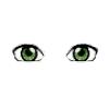 Browless Green Eyes