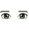 Green Eyes w/ Eyebrows