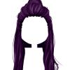 purple messy hair