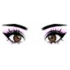 Brown Audrey Eyes w/ Pink Shadow