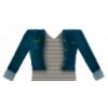 Roblox Grey Striped Shirt & Denim Jacket